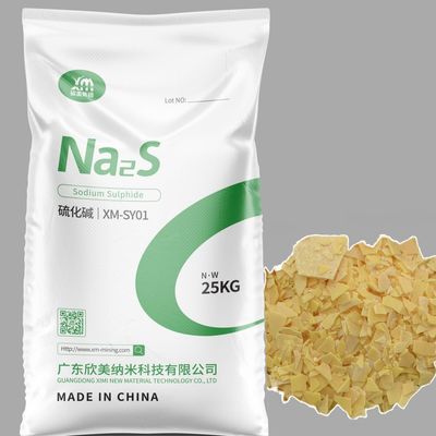 XiMi Sodium Sulfide Na2S 60% Kandungan Min Sodium Sulphide Serpihan Kuning Untuk Kulit