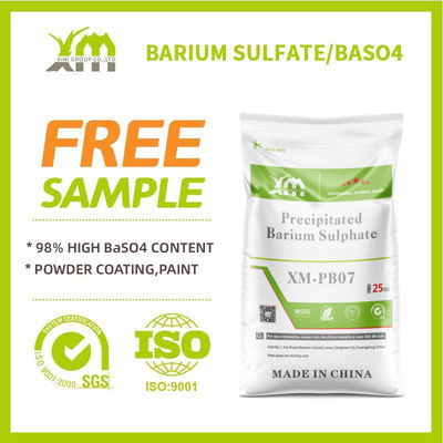 Kelembaban Tertinggi Barium Sulfat Bertuban Keputihan 98% Barium Sulfat
